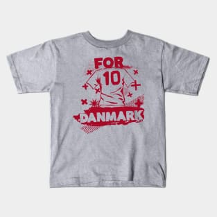 Vintage Danish Football // Retro Grunge Denmark Soccer Kids T-Shirt